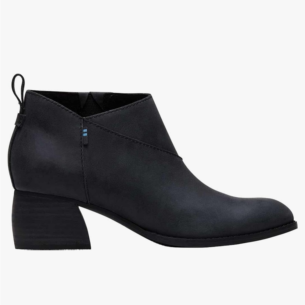 TOMS Leilani Leather Bootie, Black
